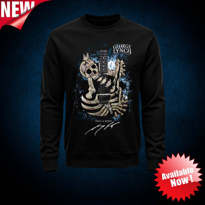 George Lynch Skull and Bones Crewneck by Signature Tees