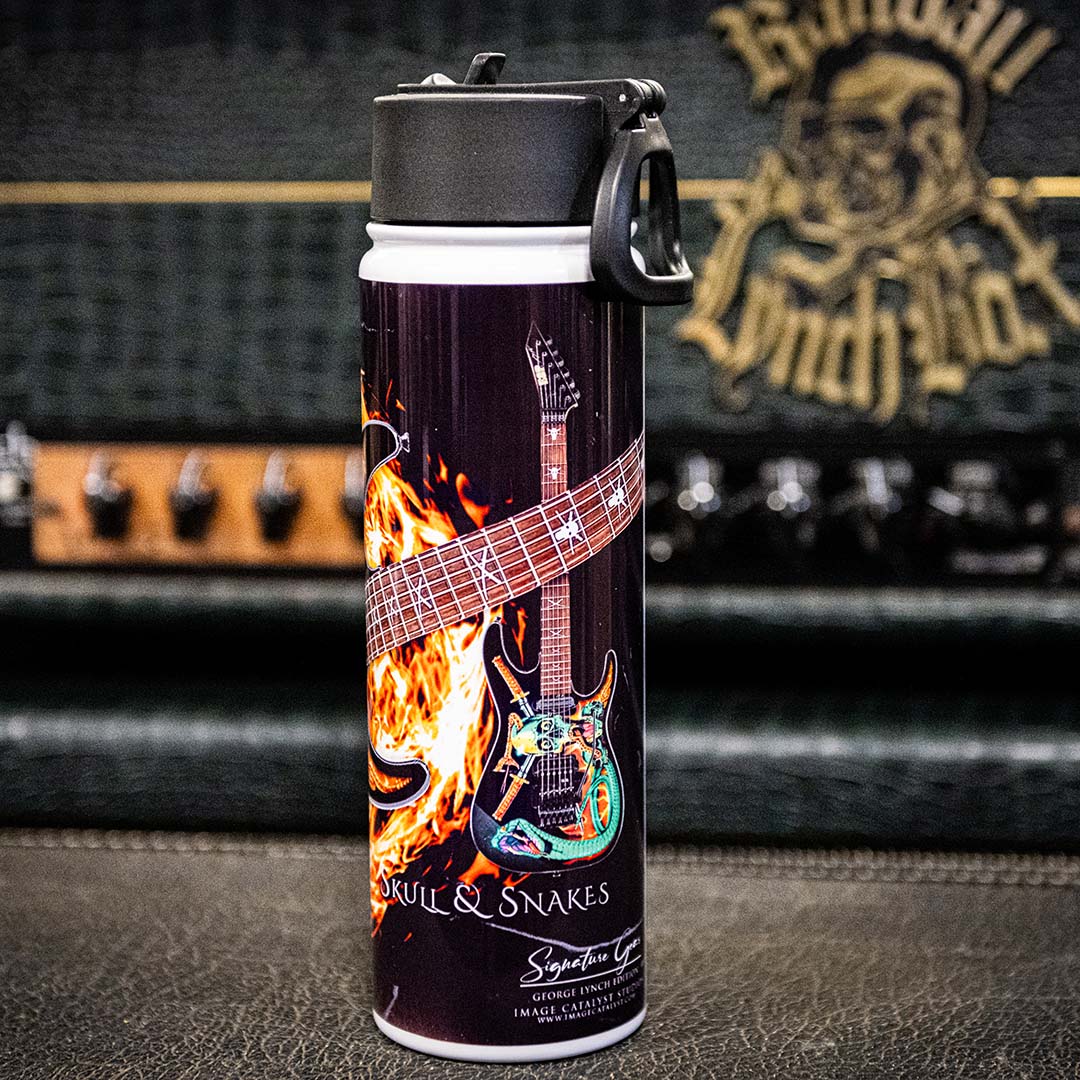 Skulls & Snakes Guitar Hydro Stainless Steel Water Bottle