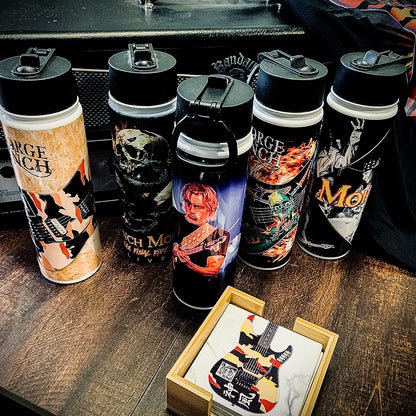 Skulls & Snakes Guitar Hydro Stainless Steel Water Bottle