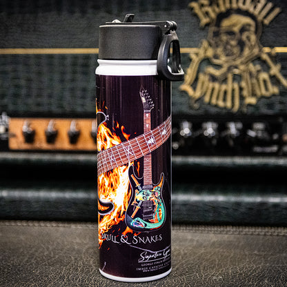 Skulls & Snakes Guitar Hydro Stainless Steel Water Bottle