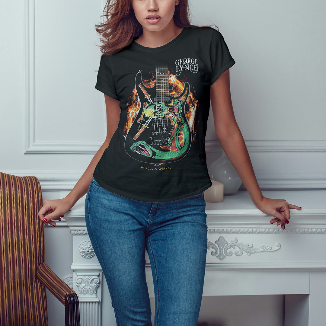 George Lynch Skulls and Snakes Tee by Signature Tees