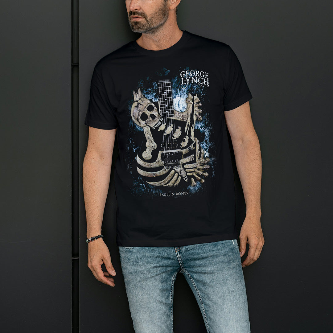 George Lynch Skull and Bones Tee by Signature Tees